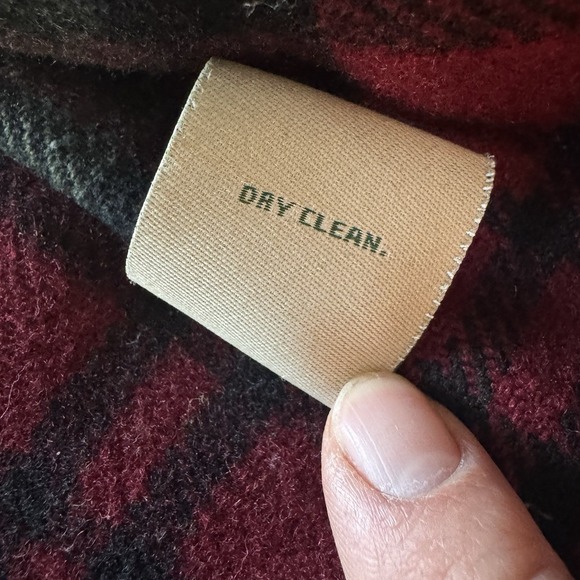 VTG LL Bean Barn Coat Mens Large Green Canvas Plaid Lined Chore Jacket Button - Picture 9 of 10